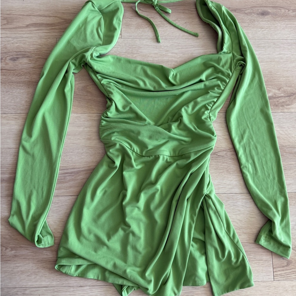 💚Tiger Mist long sleeve cocktail dress